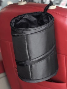 Collapsible Car Trash Can, Hanging Garbage Bag Holder, Portable Trash Bin For Car, Travel, Camping, Car Accessories, Car Interior Accessories - Black - View 1