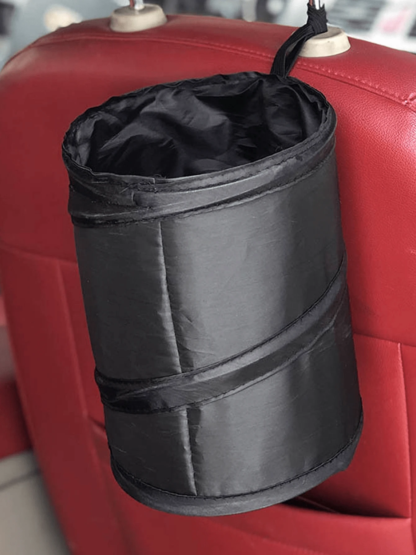 Collapsible Car Trash Can, Hanging Garbage Bag Holder, Portable Trash Bin For Car, Travel, Camping, Car Accessories, Car Interior Accessories - Black - View 1