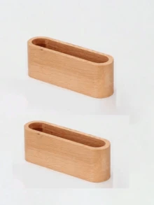 Wooden Desktop Business Card Holder, Creative Large Capacity Display & Storage, Front Desk Office Organizer Back To School