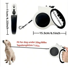 Correa retráctil con luz LED (a pilas) para mascotas, correa retráctil automática para perros y gatos de 5 metros de largo, ideal para caminar perros y gatos por la noche (ideal para gatos y perros medianos y pequeños)