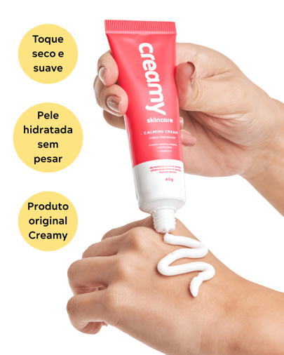 Hidratante Facial Calming Cream Creamy Skincare 40g Acalma pele normal a oleosa