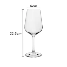 6 piezas de copas de vino de vidrio, copas de vino tinto de vidrio, 200 ml / 360 ml / 450 ml / 580 ml, copas, copas de champán de alta gama, adecuadas para bodas, banquetes, restaurantes occidentales y otras ocasiones.