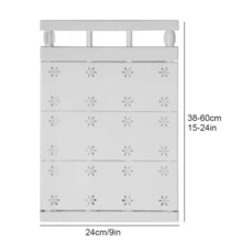 Extendable Closet Cupboard Storage Organizer Shelf Divider Rack White Adjustable - White - View 11