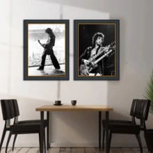 1 pezzo cartellone murale senza cornice, 1 pezzo popolare cartellone da parete dell'aeronave Band L-LED Z-Zeppelin, stampa artistica per decorazione domestica, sala da pranzo, camera da letto, bar, impermeabile, opzionale con cornice - Multicolore - Visualizzare 4