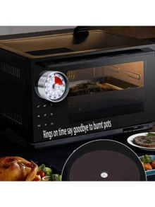 2pcs/1pc Stainless Steel Kitchen Timer, Visible Cooking Timer, Student Timer, Reminder, Kitchen Countdown Timer, Home Time Management, Mechanical Alarm Clock