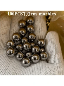 100pcs 0.9cm Outdoor Hunting Slingshot Ammo Balls, Suitable For Christmas, Outdoor Slingshot, Long Distance Shooting Practice, Enough Weight, Spherical Low Wind Resistance, High Accuracy
