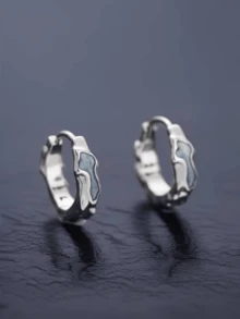 2 pares de brincos azuis estilosos para homens – Look ousado e luxuoso para primavera/verão | Joias estilosas para uso diário e no trabalho – Presente de aniversário perfeito para ele