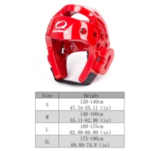 GINGPAI Casco protector de Taekwondo, casco protector para adultos en blanco, rojo, azul, casco de boxeo reforzado - Multicolor - Ver 4