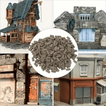 100/200pcs Mini Building Blocks Bricks, Miniature Architecture Scene Micro Bricks, Red Micro Building Blocks Wall, Realistic Fake Bricks, Mini Bricks, Mini Garden Decor, For Miniature Building Scenes, & Christmas Gifts - Multicolor - View 22