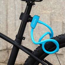 Cadeado de Bicicleta Cabo de Aço Anti-Roubo, Cadeado Multiuso Portátil Estendido e Grosso para Bicicleta de Montanha com 2 Chaves