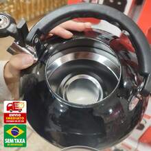 2 Liters Black Stainless Steel Kettle With Whistle For Water, Coffee, Tea, Wellmix WX12578 - 黑色 - 查看 8