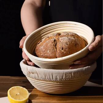 Fermentation Basket Bread, Baguette, Cake, Rattan Woven Indonesian Rattan European Countryside Basket, Fermentation Bowl, Home Baking Tool