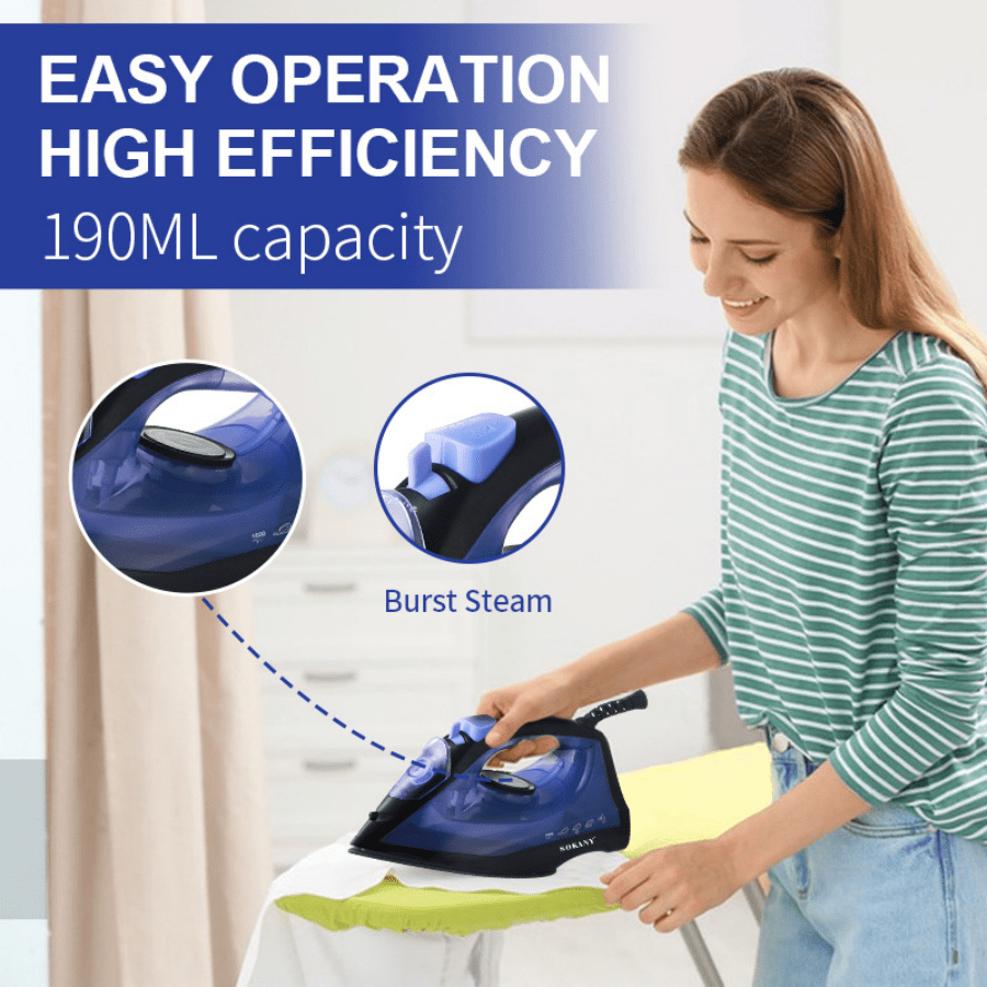 SOKANY مكواة كهربائية SOKANY11004، مكواة بخار منزلية، مكواة سلكية