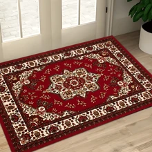 1 pieza Decoración del hogar, Alfombra con patrón impreso Antideslizante Estera de gel de sílice para la cocina, Alfombra, Alfombra, Rectángulo impreso en 3D, Adecuado para sala de estar, dormitorio, pasillo, baño, lavandería - Alfombra de poliéster, Decoración del hogar interior y exterior