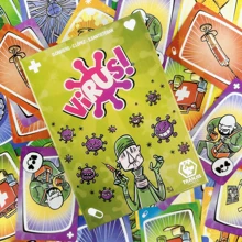 Juego de mesa Virus 1 2 3, juego de cartas divertidamente contagioso, versión en español e inglés, juego de fiesta para Halloween, juego familiar divertido