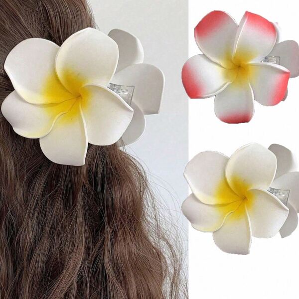 2 Stück/1 Stück Damen Acryl Große Blumen Haarklammern, minimalistisch & modisch Dutt Hochsteckfrisur Haarzubehör, elegant & zart für Strandoutfit, geeignet für täglichen Gebrauch Blumen Haarklammern