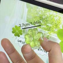 DIY Clover Clip Lucky PP Clip - Suitable For Students, Office Workers To Organize And Store Files, Paper Clips, Sticky Notes Clips,For School Supplies,Back To School - Green - View 4