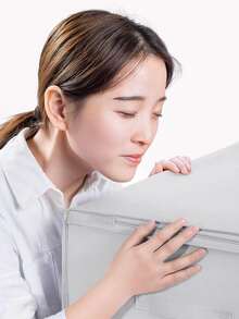 1/2/4pcs Foldable Thick Fabric Storage Bag With Handle, For Storing Clothes, Blankets, Bedroom & Wardrobe Organization, Grey - Multicolor - View 4