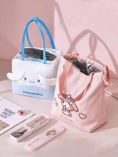 Sanrio Insulated Lunch Bag, Extra-large capacity version, Three-Layer Protection, Waterproof & Durable, Cute Cartoon Designs, Wide Handle & External Pocket, Perfect for School, Work, Picnics & Travel, Keeps Food Fresh, Easy to Clean, Gift for Her