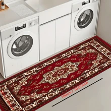 1 pieza Decoración del hogar, Alfombra con patrón impreso Antideslizante Estera de gel de sílice para la cocina, Alfombra, Alfombra, Rectángulo impreso en 3D, Adecuado para sala de estar, dormitorio, pasillo, baño, lavandería - Alfombra de poliéster, Decoración del hogar interior y exterior