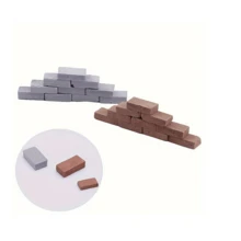 100/200pcs Mini Building Blocks Bricks, Miniature Architecture Scene Micro Bricks, Red Micro Building Blocks Wall, Realistic Fake Bricks, Mini Bricks, Mini Garden Decor, For Miniature Building Scenes, & Christmas Gifts - Multicolor - View 21
