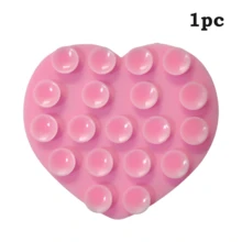 1pc Heart-Shaped Silicone Phone Grip, 19 Pcs Silicone Phone Stick-On Handle, Double-Sided Heart-Shaped Anti-Slip Accessory For Phone Case, Multi-Color Options - Multicolor - View 10