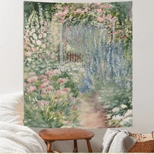 Flowers Tapestry, Aesthetics Art Tapestries For Bedroom Living Room Home Decor 90g Washable 79x59 Inch Large Tapestries Party Decor Indoor And Outdoors, Gifts For Woman Included Free Installation Package