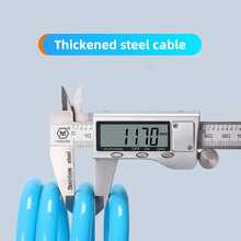 Cadeado de Bicicleta Cabo de Aço Anti-Roubo, Cadeado Multiuso Portátil Estendido e Grosso para Bicicleta de Montanha com 2 Chaves