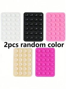 5 pezzi/1 set Supporto per telefono in silicone G, S Cup, Maniglia per cellulare senza mani, Stagna per pinzetta compatibile con e Android, è adatto per cover posteriore in vetro liscia del telefono cellulare, non per copertura posteriore a rovinosità del cellulare bianco + nero + rosa + trasparente + pasqua rosata per la primavera