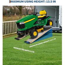 CuisinSmart 57" Heavy-Duty Aluminum Mower Ramps (2-Pack) – 1,000 Lb Capacity Anti-Slip Loading Ramps With Punch Plate Surface, 9" Wide Shed Ramps For Riding Mowers & ATVs - Silver - View 3