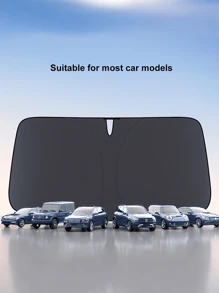 Automobile Windshield Sunshade-Foldable Automobile Umbrella Sunshade, Anti-Ultraviolet Car Front Window (Heat Protection) Windshield Cover Card