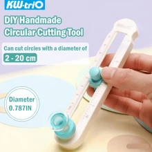 1 件 360 度旋转圆规刀 - 精密圆形切割工具 - DIY 塑料圆形切割器带旋转手柄，白色和蓝色设计，可进行精确圆形切割，非常适合手工制作和办公室使用，办公用品 - 白色 - 查看 4