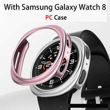 Tempered Film PC Case Strap Three Pieces Combination Set Compatible With Samsung Galaxy Watch 8/8 Classic 40mm 44mm Strap With Men/Women, Parachute Buckle Quick Release Sports Bracelet Compatible With Samsung Galaxy Watch 8/8 Classic Smartwatch Accessories, Back To School Supplies - Pink Sand Color - View 6