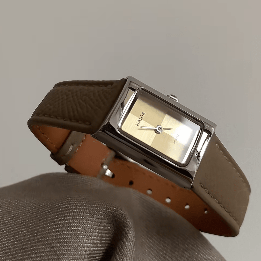 1pc CILOA Women's High-End Rectangular Waterproof Quartz Watch, Fashionable Daily Wear