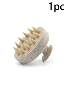 1PC Scalp Massage Brush, Wheat Straw Hair Washing Tool, Silicon Hair Brush, Massage & Cleansing Scalp Brush, Scalp Exfoliating Scrub, Dandruff Removal Tool, Suitable For Both Men And Women/Holiday Essentials/Gifts For Parents/Bathroom Accessories/ Travel Essentials/Home/Travel/Bathroom/Birthday