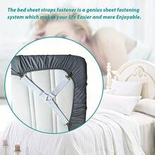 4 件或 8 件床单夹，带床单固定器 - 可调节弹性床单夹，适用于起皱的床单 - 彩色 - 查看 2