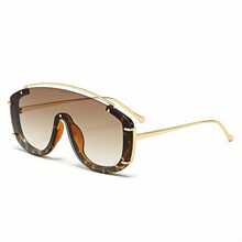 Nuevas gafas de moda con marco de metal colorido, gafas de moda inspiradas en Ins, para uso en exteriores - gris oscuro - Ver 4