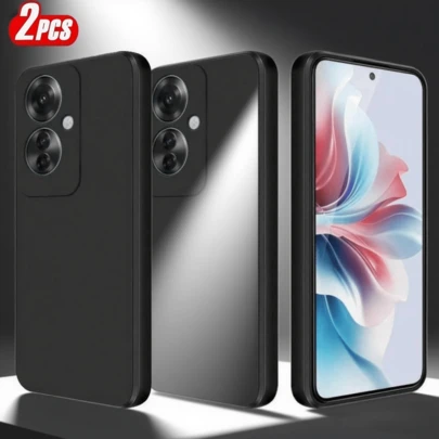 2 OPPO Black Phone Cases, Nothing Phone Black Straight Edge Cases, Compatible With OPPO Reno5 4G/OPPO Reno5 5G/Nothing Phone (3a) Pro/Nothing Phone (2a)/Nothing Phone Phone Cases, OPPO Phone Cases, Phone Cases, Waterproof Shockproof Anti-Fall Scratch Resistant