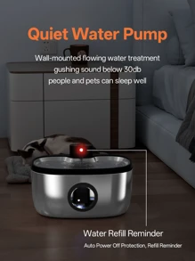 Fonte de Água para Gatos em Aço Inoxidável - 5L - Dispensador de Água para Animais de Estimação com Esterilização UV - Operado com Bateria Recarregável com Sensor de Movimento - Fonte de Água Automática para Múltiplos Gatos e Cachorros