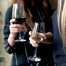 6 piezas de copas de vino de vidrio, copas de vino tinto de vidrio, 200 ml / 360 ml / 450 ml / 580 ml, copas, copas de champán de alta gama, adecuadas para bodas, banquetes, restaurantes occidentales y otras ocasiones.