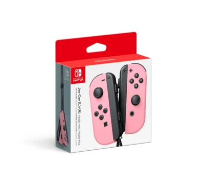 Nintendo Switch Joy-Con（左）/（右）- 淡粉色游戏手柄，适合作为礼物