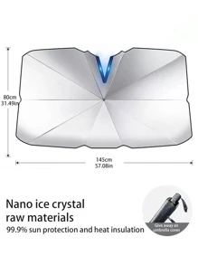 1pc Car Sunshade Umbrella - Protect Your Car Interior From Summer Sun - Windshield Protection And Shading Accessories