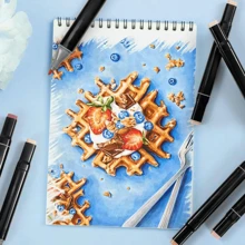 24/36/48/60/80/120/168/262 色绘图马克笔双头永久性艺术素描马克笔适用于插图学校提供返校 - 彩色 - 查看 10