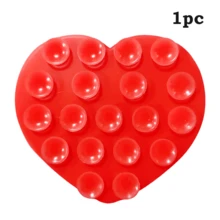 1pc Heart-Shaped Silicone Phone Grip, 19 Pcs Silicone Phone Stick-On Handle, Double-Sided Heart-Shaped Anti-Slip Accessory For Phone Case, Multi-Color Options - Multicolor - View 15