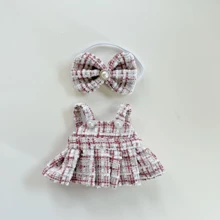 Doll Outfit: Tweed Jumper Dress And Top Set, For Labubu 1/2 Blind Box Model
