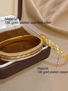 18K 镀金不锈钢奢华钻石切割锆石棋盘格和椭圆形链式手镯套装，适合女士、妈妈礼物、教师礼物、波西米亚风夏季海滩旅行派对必备品、狂欢/舞会/派对/日常配饰、金黄色珠宝、返校礼物、生日礼物