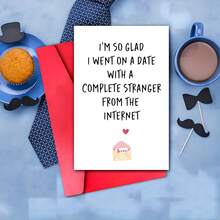 1pc Birthday Card Valentine's Day Greeting Card Christmas Card Unique Love Note - For Him Or Her, Husband, Wife, Boyfriend, Girlfriend