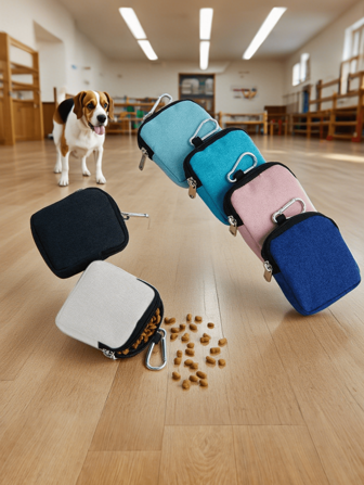 1pc Dog Training Pouch (Leash Attachable), Dog Treat Bag Hands-Free Walking Bag (With Carabiner), Dog Poop Bag Dispenser (Suitable For Puppy Travel Or Outdoor Use), Zipper Closure To Prevent Leakage Dog Treat Bag Dog Treat Pouch Dog Walking Bag Pouch