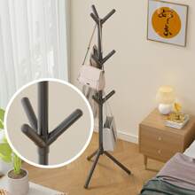 1pc 3-Tier Floor Hanging Coat Rack, Garment Storage Stand, Essentials For Graduation And Back To School Season