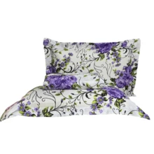 Double Bedspread Printed Fabric Simple 3 Pieces Daily Use - Red Violet - View 3
